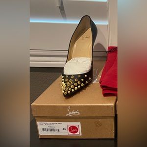 Christian Louboutin Spiky Nappa Leather Heel